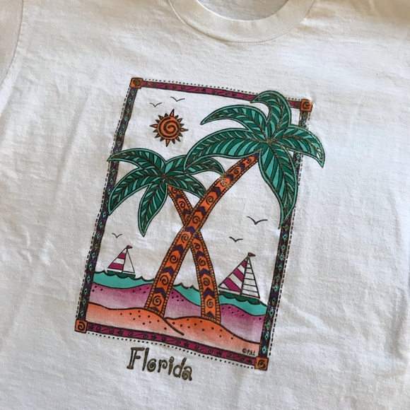 80s Vintage Single Stitch Florida Tshirt Large - Picture 2 of 7